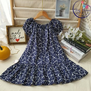 Váy chun cổ đuôi cá size 7-10 Váy chun cổ đuôi cá size 7-10